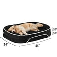 thumbnail image 1 of Ophanie Black Luxury Sofa-Style Pet Orthopedic Bed for Large Dogs – Removable Machine-Washable Plush Cover, 4-Sided Bolster, Non-Slip Bottom, Size 45"x34"x7", 1 of 7