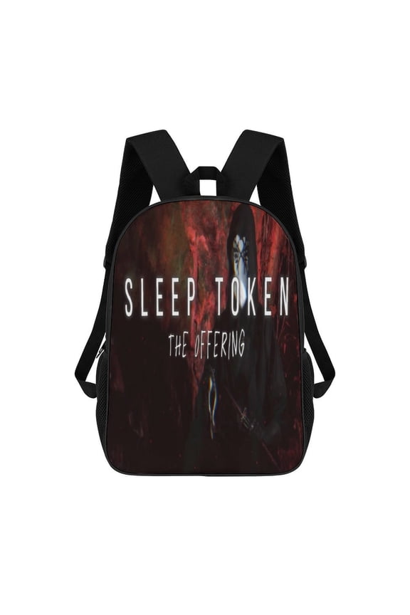 Sleep token themed backpack, lightweight and durable laptop bag, 17-inch, stylish 3D-print backpack.