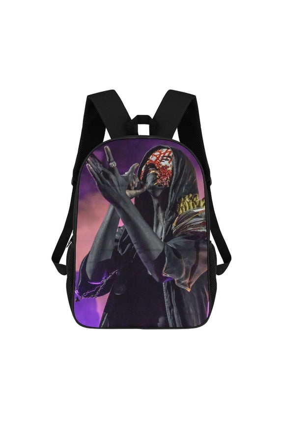 Sleep token themed backpack, lightweight and durable laptop bag, 17-inch, stylish 3D-print backpack.