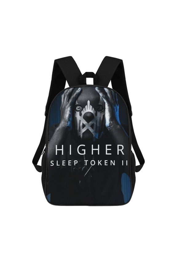Sleep token themed backpack, lightweight and durable laptop bag, 17-inch, stylish 3D-print backpack.