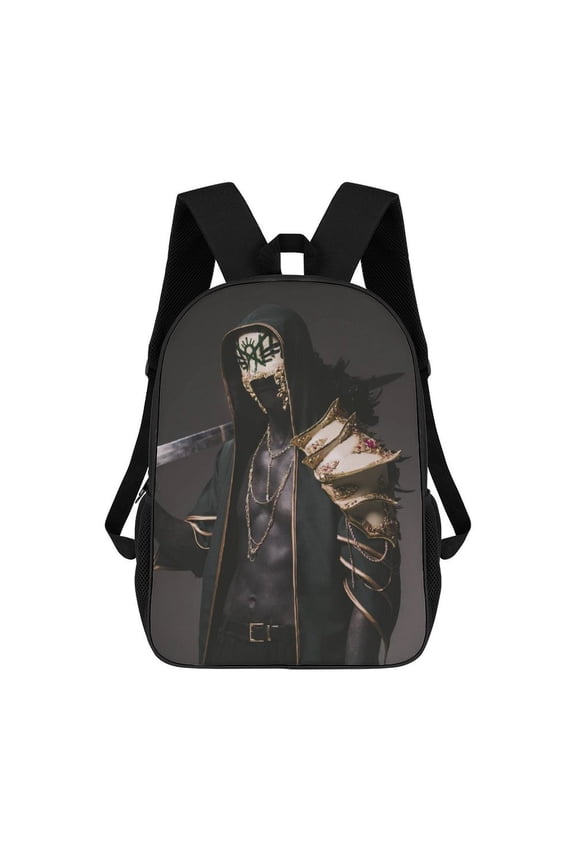 Sleep token themed backpack, lightweight and durable laptop bag, 17-inch, stylish 3D-print backpack.