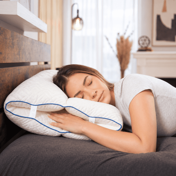 SleepJoy 4-Chamber Adjustable Cooling Bed Pillow, Queen Size