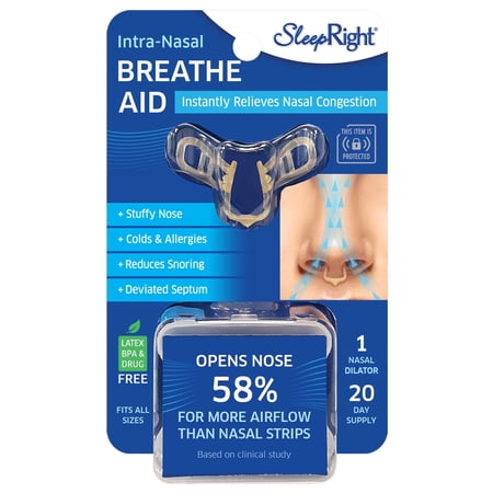 SleepRight Snore Stopper Breathe Aid, 20 Day Supply, 1-Count (03370)