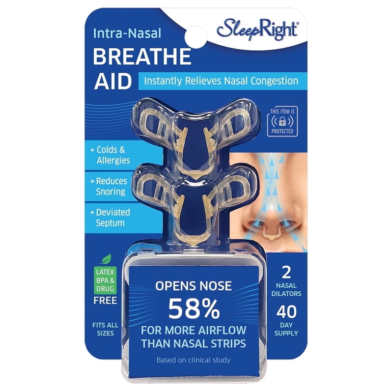 スリープスレンダーナイト SleepRight, Snore Stopper Breathe Aid, 2-Count, 40 Day Supply