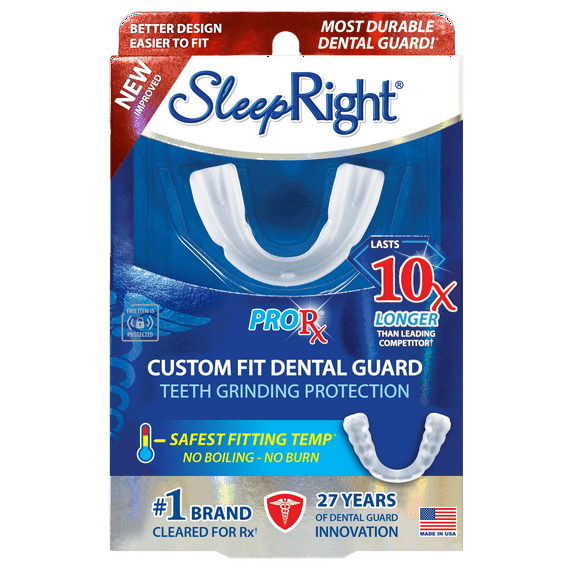 SleepRight ProRx Custom Dental Guard for Nighttime Teeth Grinding, 1 Count