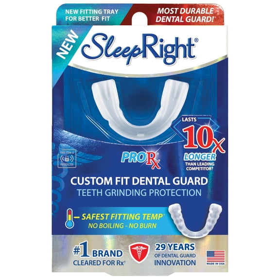SleepRight ProRx Custom Dental Guard for Nighttime Teeth Grinding, 1 Count