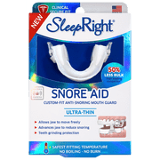 SleepRight Snore Aid   Mouthguard, FDA-Approved for Snoring, Includes Top & Bottom Trays & Case, 1 Count