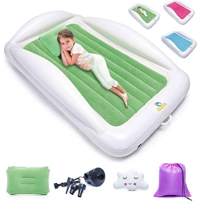 Sleepah Toddler Air Mattress Inflatable Toddler Bed Set Includes Pump