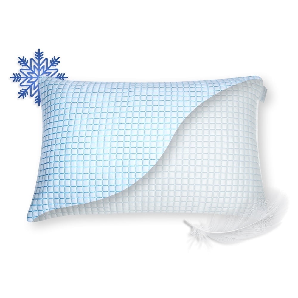 Cooling Blue Polyester Zippered Pillowcase for Standard/Queen