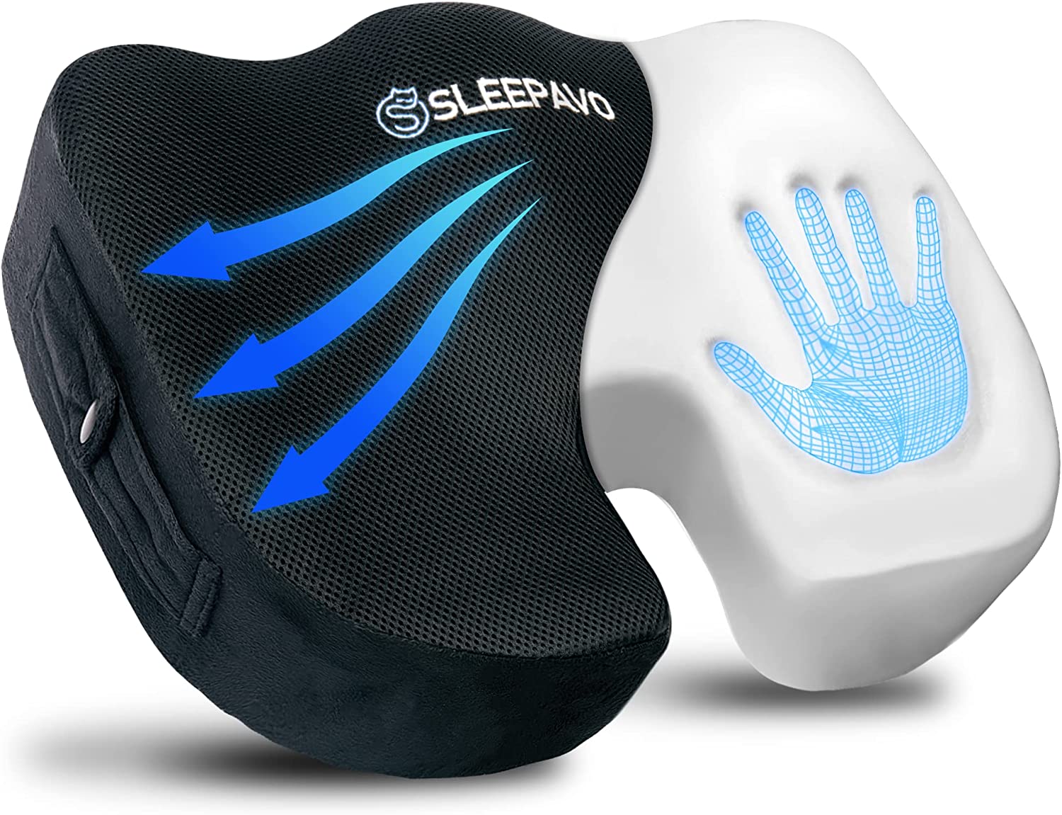 Gel Chair Cushion, Egg crate cushion, Backing chair cusion, portable NonSlip Cover