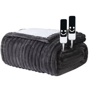 Sleepbella Electric Blanket with Temperature and Time Control,1-12 Hour Auto-off ,5 Temperature Levels,Full Size with Controller,Queen Size Two Controllers,PTC+