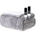 thumbnail image 1 of Sleepbella Electric Blanket with Temperature and Time Control,1-12 Hour Auto-off ,5 Temperature Levels,Full Size with Controller,Queen Size Two Controllers,PTC+NTC Overheat Protection, 1 of 8