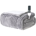 thumbnail image 1 of Sleepbella Electric Blanket with Temperature and Time Control,1-12 Hour Auto-off ,5 Temperature Levels,Full Size with Controller,Queen Size Two Controllers,PTC+NTC Overheat Protection, 1 of 8