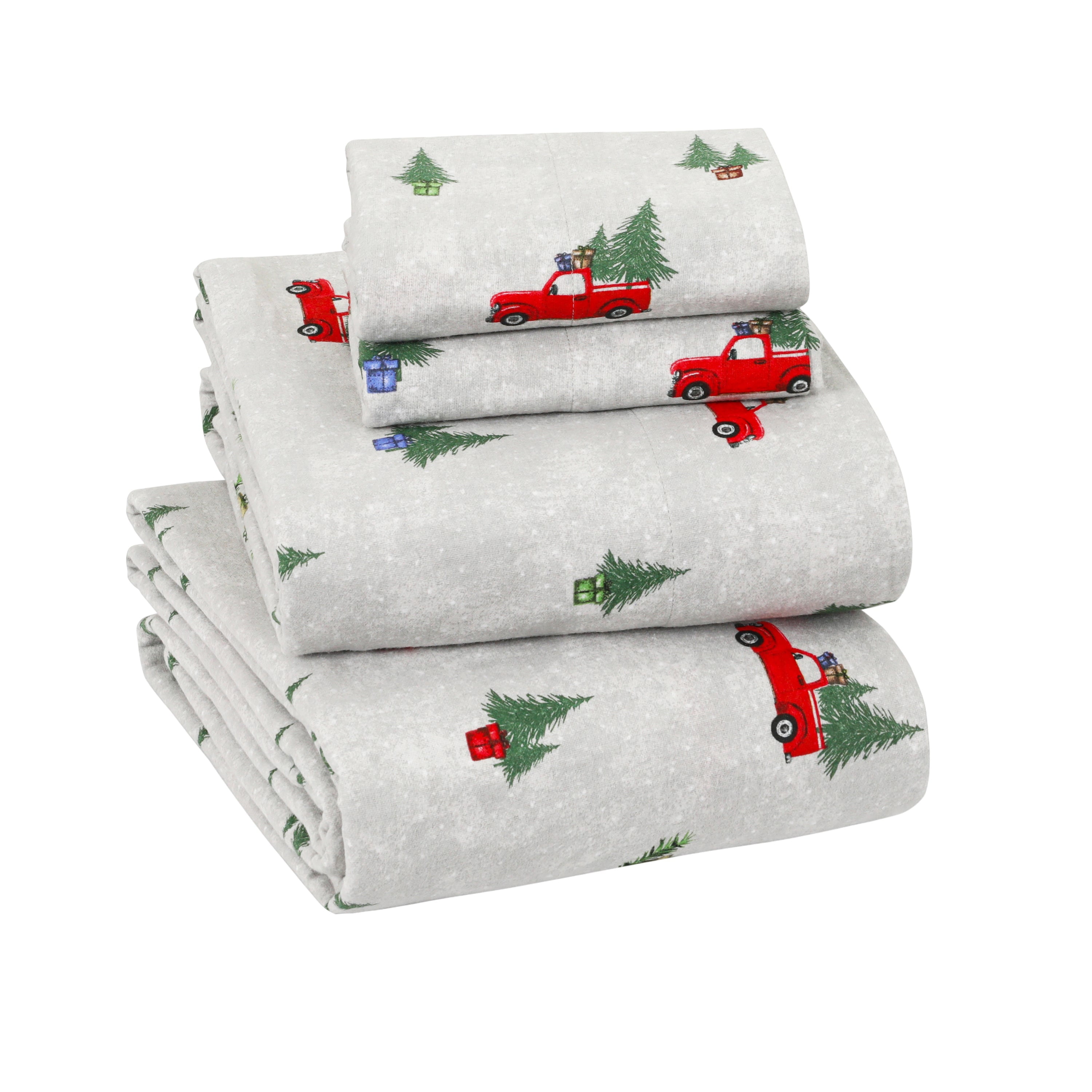 Sleepdown 100 Cotton Full Sheet Set 160 GSM Soft and Cozy Flannel