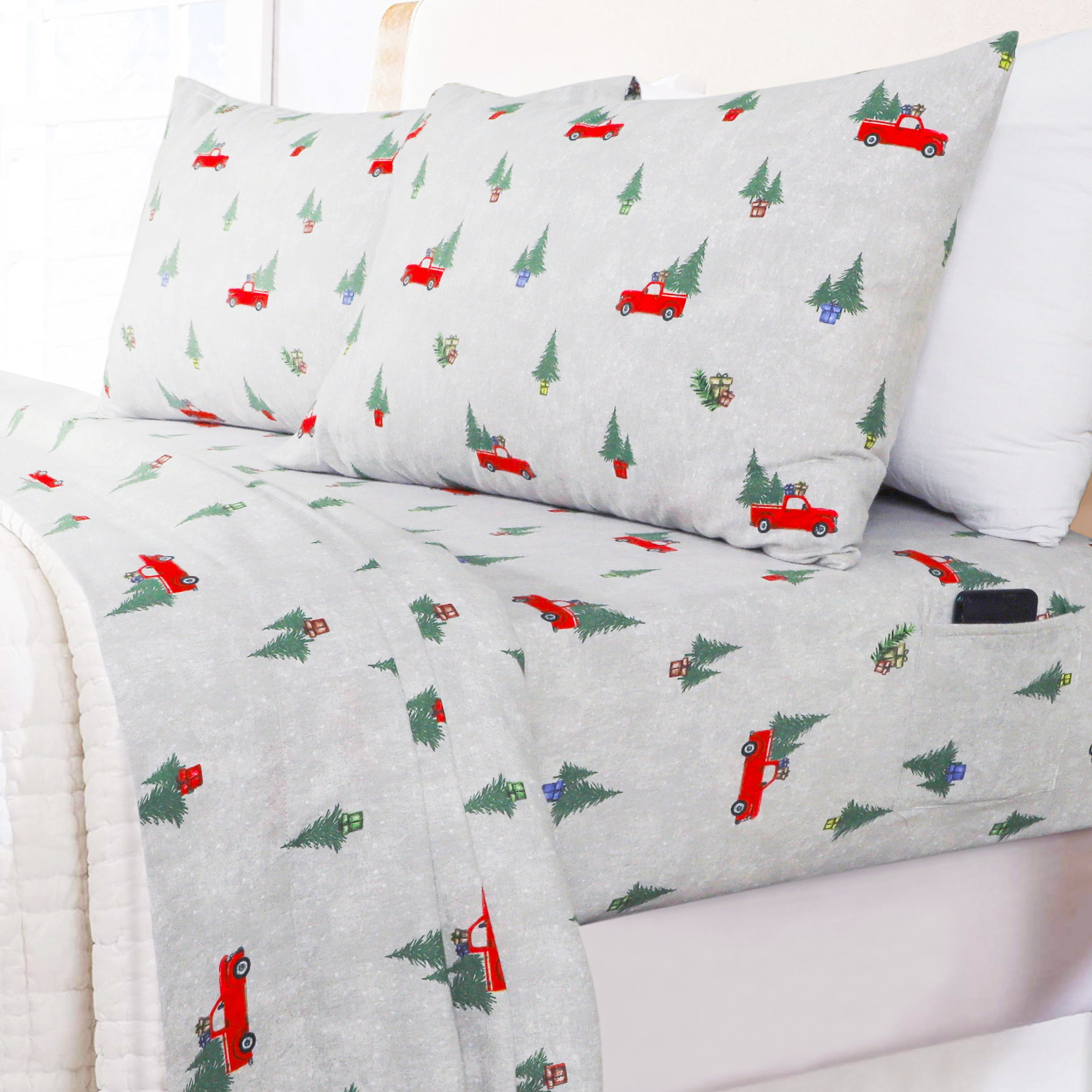 Sleepdown 100 Cotton Flannel Sheets Full Size Bed Sheets Set with Deep