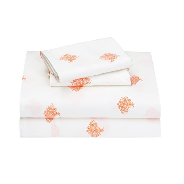 Sleepdown 100 Cotton Full Sheets Set, Ultra Soft Cotton Bed Sheet, Cozy percale sheets Elastic