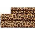 thumbnail image 1 of Sleepdown 100% Cotton Twin Size Bed Sheets Set with Deep Pockets, Cozy Percale sheets with Elastic Fitted Sheet Set Ultra Soft Cooling Sheets - 3 Piece Bedding and Pillowcase set, Leopard Brown, 1 of 8