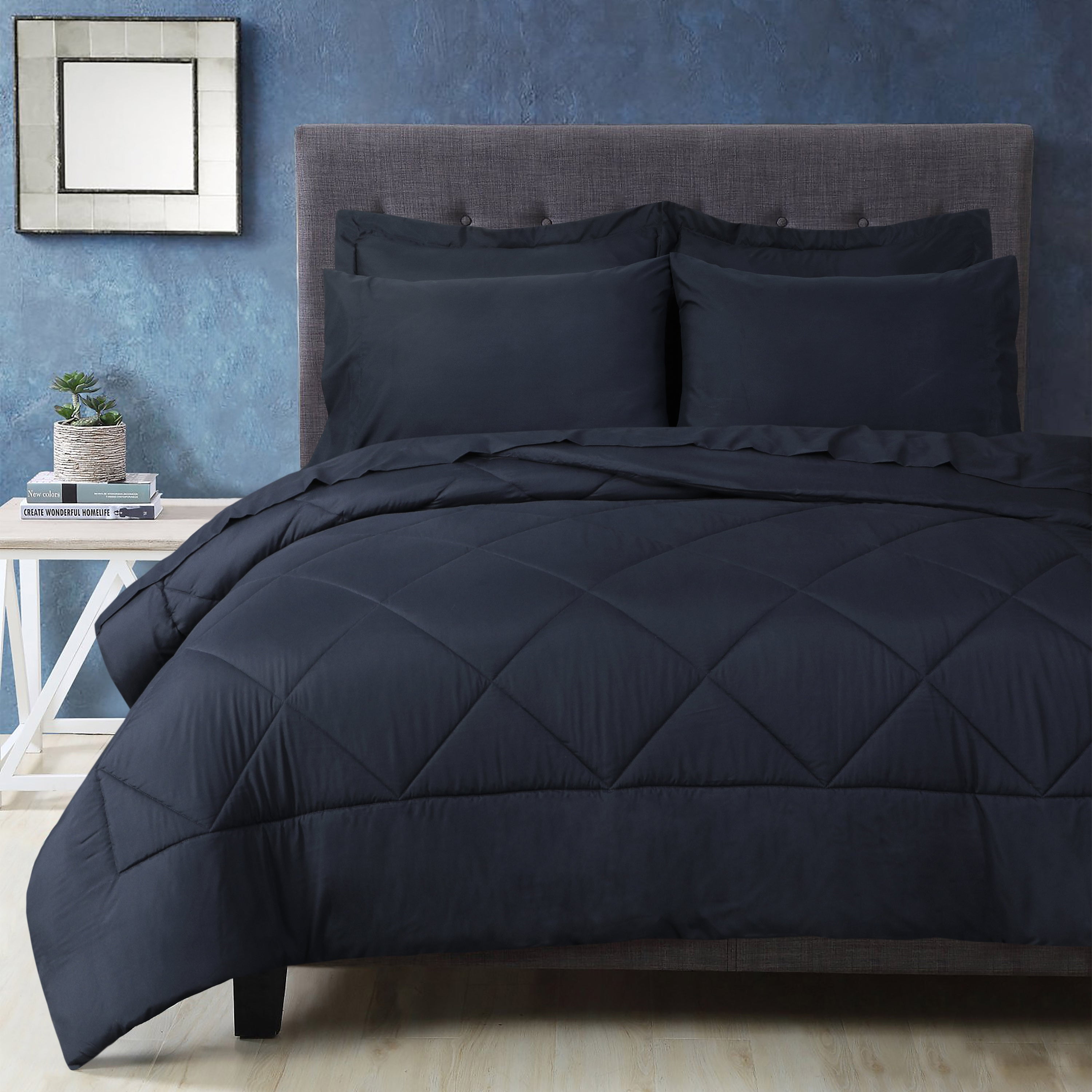 Sleepdown All Season 7 Piece Queen Comforter Set Including Sheets Bed