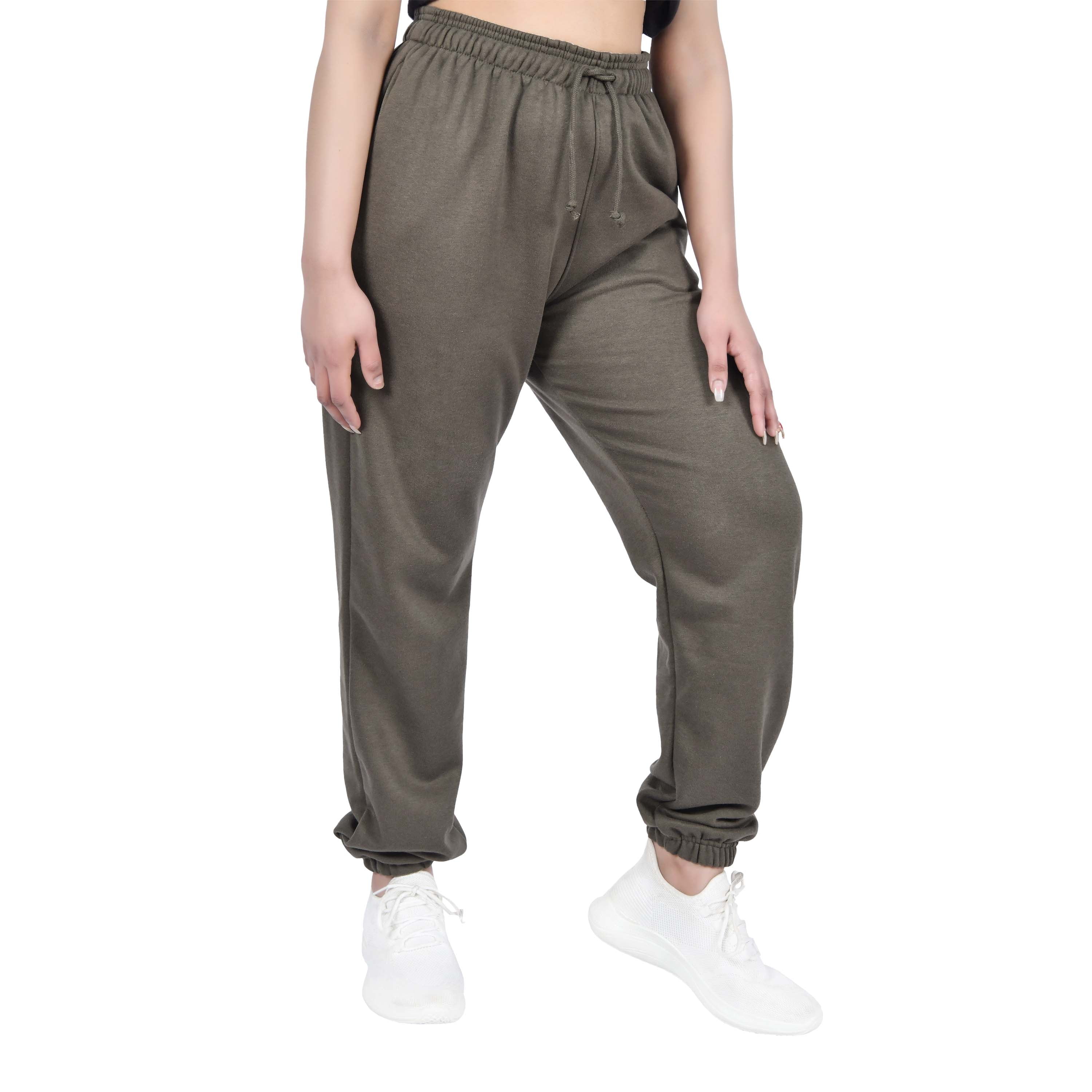 Sleepdown Basic Joggers Pants for Women Casual Fleece Trouser