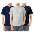 thumbnail image 1 of Sleepdown Casual T Shirt For Men 100% Cotton Value Pack Men T Shirt Classic Short Sleeves V Neck Tees, Pack of 3 - Medium, 1 of 5