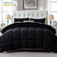 thumbnail image 1 of Sleepdown King Size Comforter Set - Lightweight All Seasons Black and Grey Comforter King Size, Soft Breathable Microfiber King Comforter Set, Reversible Comforter Sets King Size Bed & Pillow Shams, 1 of 9