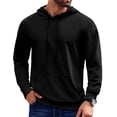 thumbnail image 1 of Sleepdown Men’s Pull Over Hoodie, Midweight Fleece Hoodies for Men, Hooded Sweatshirt for Men – Black, Large, 1 of 5