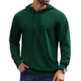 thumbnail image 1 of Sleepdown Men’s Pull Over Hoodie, Midweight Fleece Hoodies for Men, Hooded Sweatshirt for Men – Forest Green, Large, 1 of 5