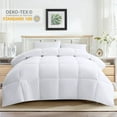 thumbnail image 1 of Sleepdown Twin Comforter Set White - Lightweight All Season Twin Comforter Set, Soft Breathable Comforter Twin Size Bed, Reversible Twin XL Bedding Sets, 2 Pieces Twin Size Comforter & 1 Pillow Sham, 1 of 11