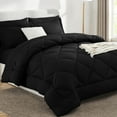 thumbnail image 1 of Sleepdown Comforter Set 5-Piece Bed in a Bag - Black, Twin, 1 of 7