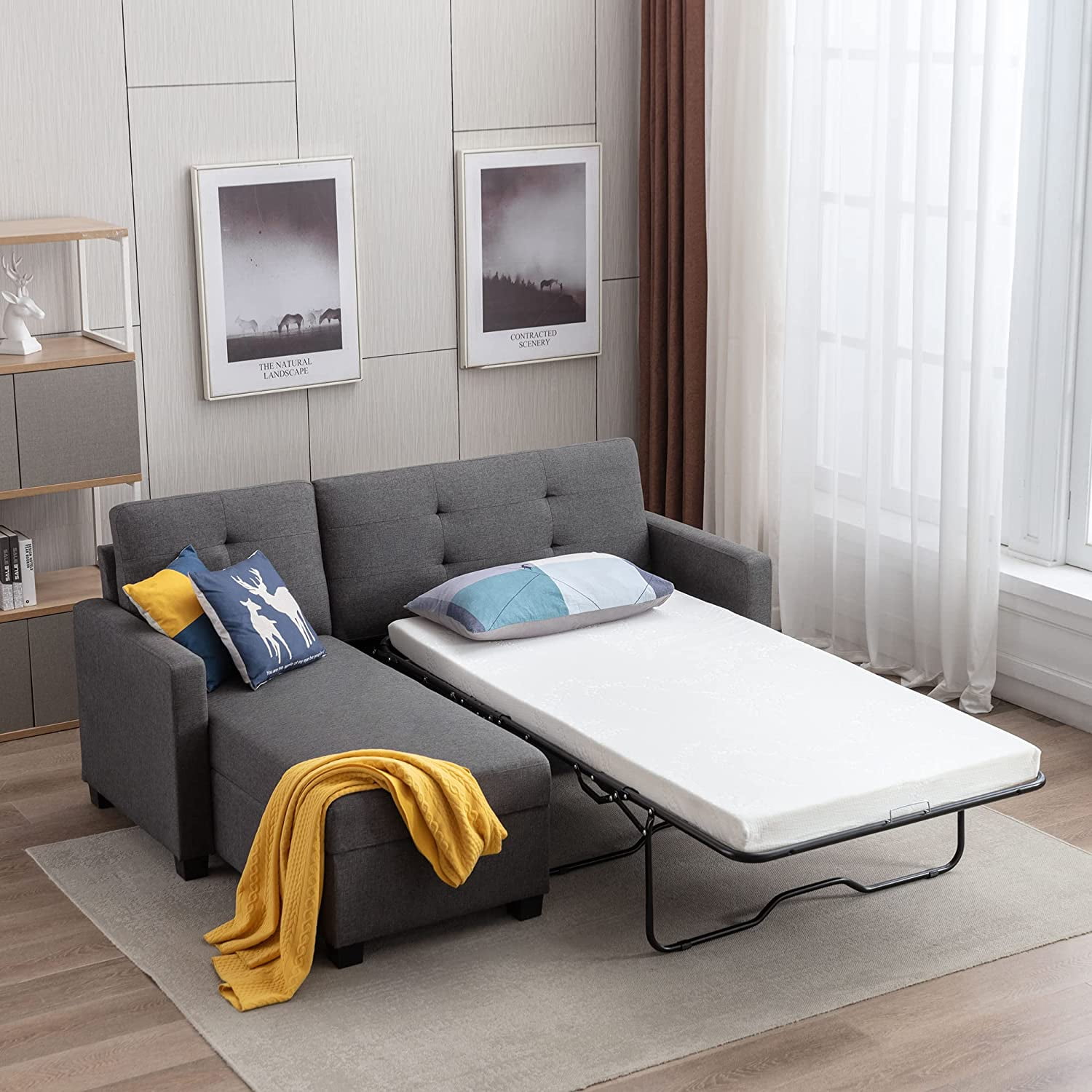 Sleeper Couch Small Sofa for Living Room or Bedroom Including Pull Out