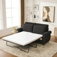 thumbnail image 1 of Sleeper Sofa Bed Pull Out Couch with Memory Foam Mattress 81.5 Inch 2 Seater Convertible Couch for Small Spaces Apartment Studio Living Room Dark Gray, 1 of 9