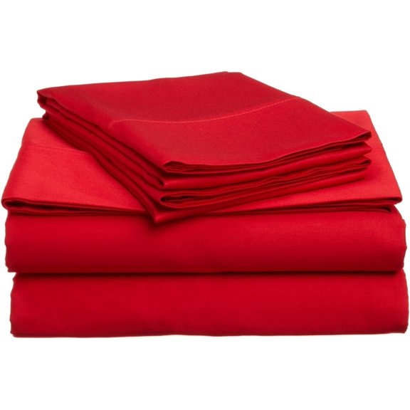 Sleeper Sofa Bed Sheet Set 4 PC's Sleeper Sofa Sheet Set 100% Pure Egyptian Cotton, 500 Thread Count [Queen Sleeper Sofa Red Solid] Easily Fits Upto 8" inches Deep Pocket.