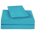 thumbnail image 1 of Sleeper Sofa Bed Sheet Set 4 PC's Sleeper Sofa Sheet Set 100% Pure Egyptian Cotton, 500 Thread Count [Queen Sleeper Sofa Turquoise Solid] Easily Fits Upto 6" inches Deep Pocket., 1 of 5