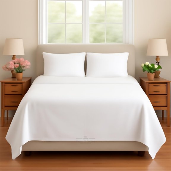 Sleeper Sofa Bed Sheet Set - Queen 400 Thread Count 100% Cotton Deep Pocket 4 PC's Sheet Set - White Solid