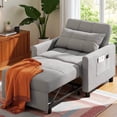 thumbnail image 1 of Lofka Convertible Sofa Chair Bed,3-in-1 Sleeper Sofa with Pull-Out Bed Clearance for Apartment| Bedroom, Grey, 1 of 10