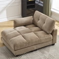 thumbnail image 1 of Sleeper Sofa Couch Bed, Oversized Chaise Lounge Chair Cozy Cloud Couch (Brown), 1 of 11