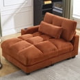 thumbnail image 1 of Sleeper Sofa Couch Bed, Oversized Chaise Lounge Chair Cozy Cloud Couch (Orange), 1 of 11