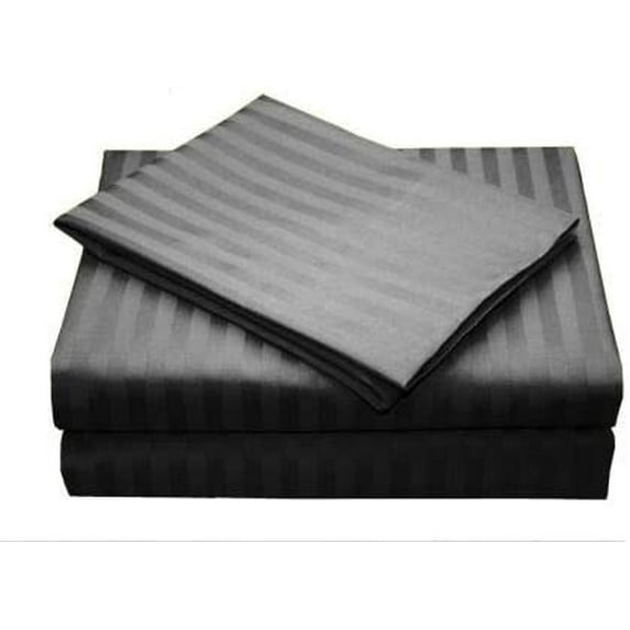 Sleeper Sofa Sleeper Sheet - 400 Thread Count 100% Cotton Sleeper Sofa Fitted Sheet Set Twin Sofa Fitted Sheet Black Stripe Fit Up to 4" Inches Deep Pocket Sleeper Sofa Fitted Sheet Only