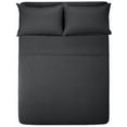 thumbnail image 1 of Sleeper Sofa Sheets Full Size (54 x 72 + 6 Inch Deep) (Stripe Black) - 1800 Series Double Brushed Microfiber, Super Soft, Wrinkle & Fade Resitant Sofa Bed Sheets By The Great American Store, 1 of 4