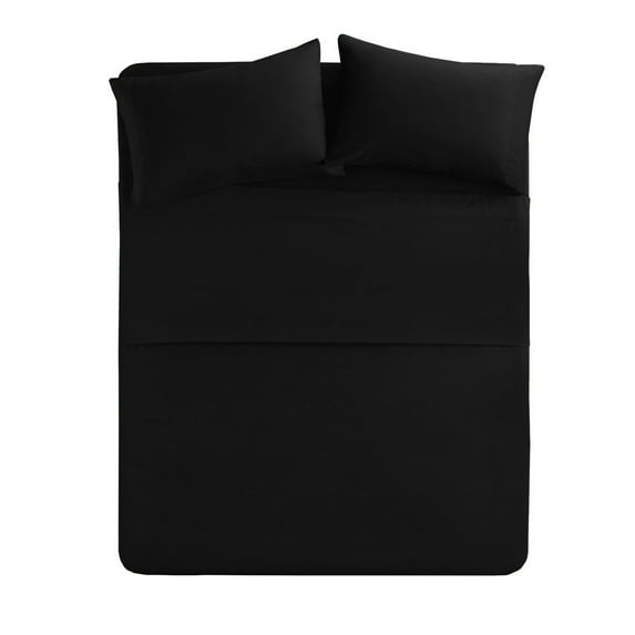 Sleeper Sofa Sheets Full Size (54 x 72 + 8 Inch Deep) (Solid Black) - 1800 Series Double Brushed Microfiber, Super Soft, Wrinkle & Fade Resitant Sofa Bed Sheets By The Great American Store