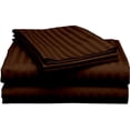 thumbnail image 1 of Sleeper Sofa Sleeper Sheet - 400 TC Luxury 100% Cotton Sleeper Sofa Fitted Sheet Set Full Sofa Fitted Sheet Chocolate Stripe Fit Up to 6" Inches Deep Pocket Sleeper Sofa Fitted Sheet Only, 1 of 6