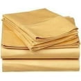 thumbnail image 1 of Sleeper Sofa Sleeper Sheet - 400 TC Luxury 100% Cotton Sleeper Sofa Fitted Sheet Set Full Sofa Fitted Sheet Gold Solid Fit Up to 5" Inches Deep Pocket Sleeper Sofa Fitted Sheet Only, 1 of 6