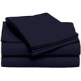 thumbnail image 1 of Sleeper Sofa Sleeper Sheet - 400 TC Luxury 100% Cotton Sleeper Sofa Fitted Sheet Set Full Sofa Fitted Sheet Navy Blue Solid Fit Up to 7" Inches Deep Pocket Sleeper Sofa Fitted Sheet Only, 1 of 6