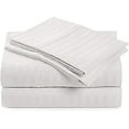 thumbnail image 1 of Sleeper Sofa Sleeper Sheet - 400 TC Luxury 100% Cotton Sleeper Sofa Fitted Sheet Set Full Sofa Fitted Sheet White Stripe Fit Up to 7" Inches Deep Pocket Sleeper Sofa Fitted Sheet Only, 1 of 6