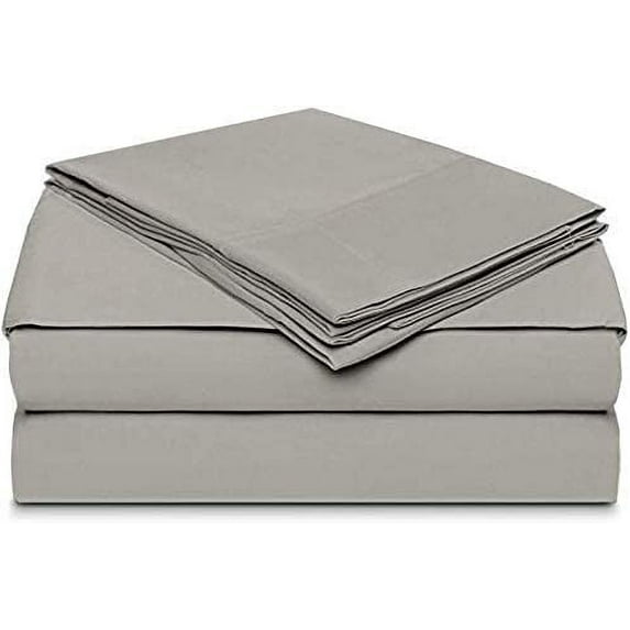 Sleeper Sofa Sleeper Sheet - 400 TC Luxury 100% Cotton Sleeper Sofa Fitted Sheet Set Twin Sofa Fitted Sheet Light Grey Solid Fit Up to 4" Inches Deep Pocket Sleeper Sofa Fitted Sheet Only