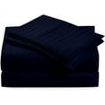 thumbnail image 1 of Sleeper Sofa Sleeper Sheet - 400 TC Luxury 100% Cotton Sleeper Sofa Fitted Sheet Set Twin Sofa Fitted Sheet Navy Blue Stripe Fit Up to 5" Inches Deep Pocket Sleeper Sofa Fitted Sheet Only, 1 of 6