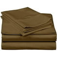 thumbnail image 1 of Sleeper Sofa Sleeper Sheet - 400 TC Luxury 100% Cotton Sleeper Sofa Fitted Sheet Set Twin Sofa Fitted Sheet Taupe Solid Fit Up to 6" Inches Deep Pocket Sleeper Sofa Fitted Sheet Only, 1 of 6