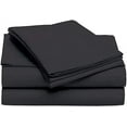 thumbnail image 1 of Sleeper Sofa Sleeper Sheet - 400 Thread Count 100% Cotton Sleeper Sofa Bed Sheet Set Full Sofa Sleeper Mattress Sheet Black Solid Fit Up to 6" Inches Deep Pocket Sleeper Sofa Sheet Set, 1 of 6