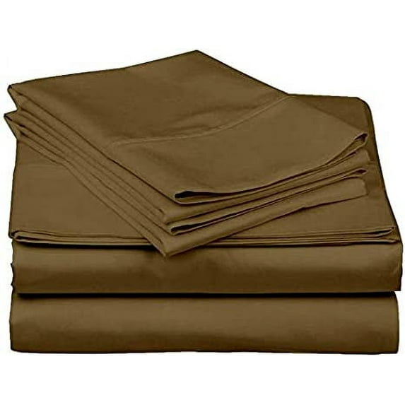 Sleeper Sofa Sleeper Sheet - 400 Thread Count 100% Cotton Sleeper Sofa Bed Sheet Set Queen Sofa Sleeper Mattress Sheet Taupe Solid Fit Up to 6" Inches Deep Pocket Sleeper Sofa Sheet Set