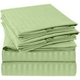 thumbnail image 1 of Sleeper Sofa Sleeper Sheet - 400 Thread Count 100% Cotton Sleeper Sofa Bed Sheet Set Twin Sofa Sleeper Mattress Sheet Moss Stripe Fit Up to 8" Inches Deep Pocket Sleeper Sofa Sheet Set, 1 of 6